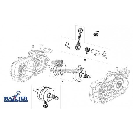 Eclaté vilbrequin MAXTER MXO/MXS