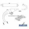 Eclaté échappement et platine moteur MAXTER MXO/MXS