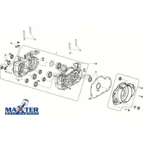 Eclaté joint spy moteur MAXTER MXO/MXS