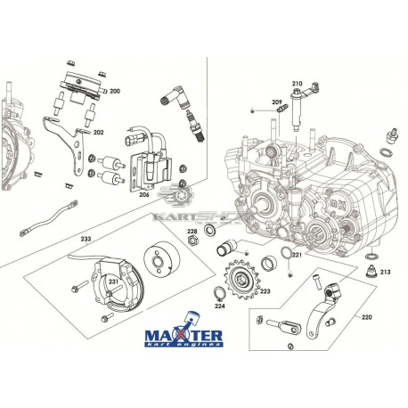 Eclaté sortie boite de vitesses MAXTER MXO/MXS