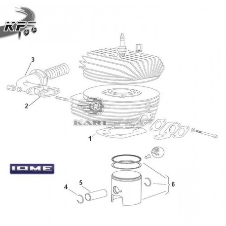 Eclaté haut moteur IAME KFS 100