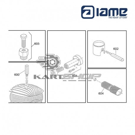 Eclaté outillage spécifique IAME GAZELLE