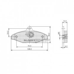 Plaquettes de frein AR CRG  adaptables pour frein mécanique