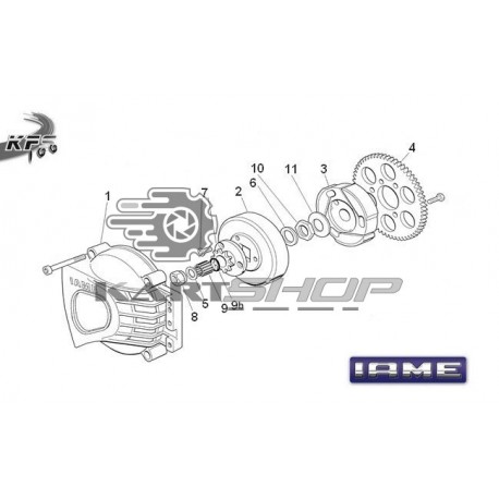 Eclaté embrayage moteur IAME KFS 100