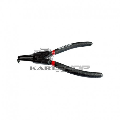 Pince à clips d'extérieure courbée