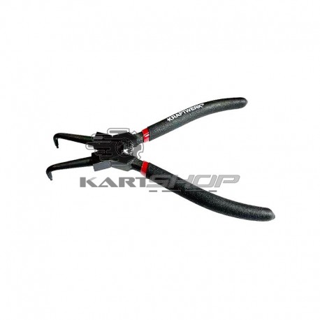 Pince à clips d'intérieur courbée