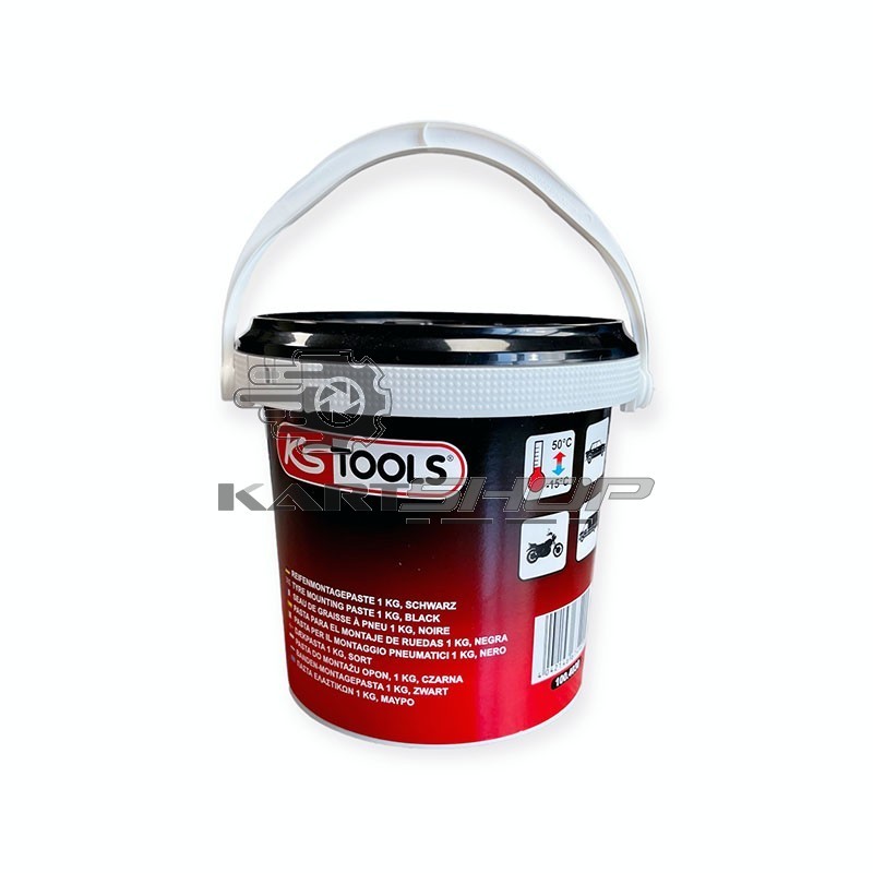 Graisse à pneus KS TOOLS (1 kg) blanche ou noire - KART SHOP