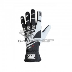 Gants pilote OMP KS3 black & white