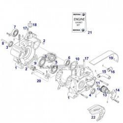 Eclaté bas moteur et carters ROTAX