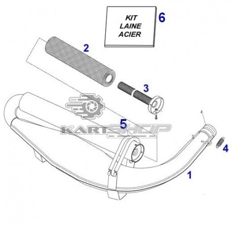 Eclaté pot d'échappement ROTAX