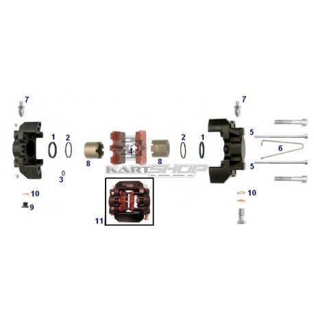 Eclaté étrier de frein CRG VEN 05 AR